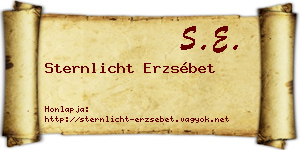 Sternlicht Erzsébet névjegykártya